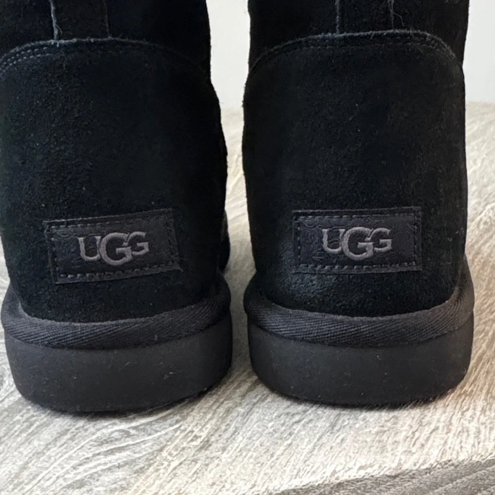 Like New UGG Black Winter Boots with Side Zip